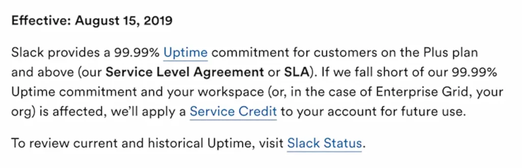 what are data slas