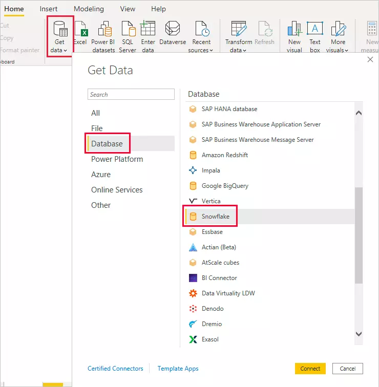 Power BI to Snowflake Connector