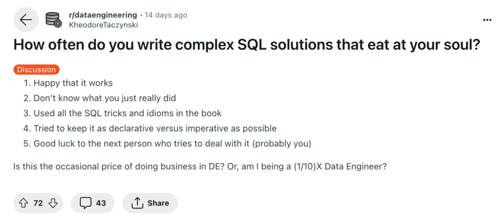 Complex SQL solutions
